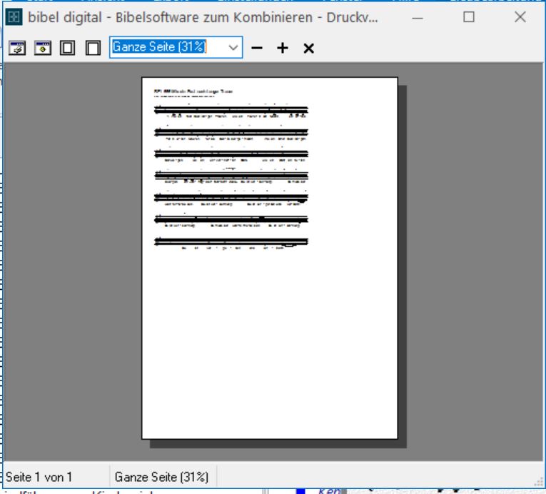 So sieht dann die Druckvorschau aus.